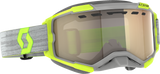 SCOTT Fury LS Snow Goggle Gray/Yellow with Light Sensitive Bronze Chrome Lens, Model 2786041120245