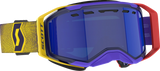 SCOTT Prospect 2.0 SMB Motocross Goggle with Enhancer Blue Chrome Lens, Red/Yellow, Part 4215031648347