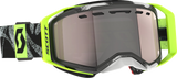 SCOTT Prospect 2.0 SMB Motocross Goggles, Caviar Black/Safety Yellow with AMP Silver Chrome Lens, Model 4215037911313