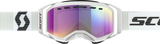 SCOTT Prospect 2.0 SMB Motocross Goggle, White/Black with AMP Teal Chrome Lens, Model 4215031035315