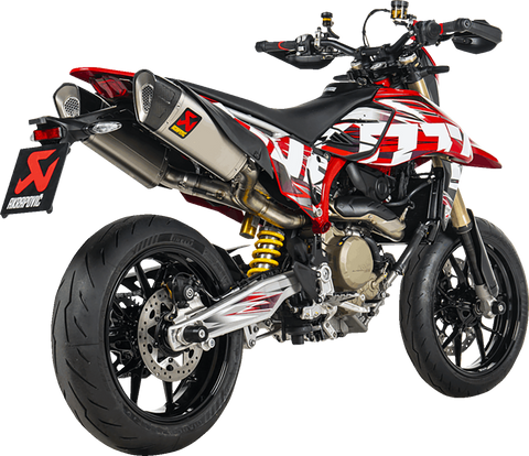AKRAPOVIC Slip-On Line Mufflers - Titanium - Hypermotard 698 S-D6SO2-HAPLT