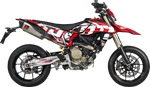 AKRAPOVIC Slip-On Line Mufflers - Titanium - Hypermotard 698 S-D6SO2-HAPLT