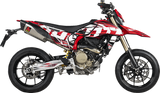 AKRAPOVIC Slip-On Line Mufflers - Titanium - Hypermotard 698 S-D6SO2-HAPLT