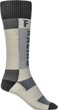 Fly Racing MX Socks Thick Grey/Black Sm/Md – Durable Padded Motorcycle Sock with Arch and Ankle Support