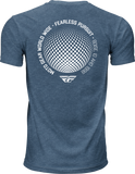Fly Racing Worldwide Tee Blue 2X - Premium Cotton Crew Neck T-Shirt
