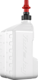 TUFF JUG 5.3 US Gallon Fluid Container with View Strip and Ripper Cap, White, WURRVS20