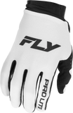 Fly Racing Youth Pro Lite Gloves White/Black (Part #379-045YL)