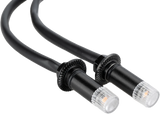 PUIG Tab Motorcycle Turn Signals, Black Housing with Clear Lens, Part Number 21749N