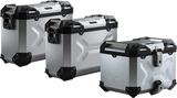 SW-MOTECH TRAX ADV Adventure Luggage System, Silver, Honda NC750 2016–2020, 45L Side Cases and 38L Top Case, Part Number ADV.01.699.75001/S