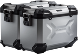 SW-MOTECH TRAX ADV 45L Silver Aluminum Case System for Kawasaki Versys 650 2014-2024, Part KFT.08.518.70100/S