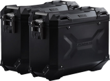 SW-Motech TRAX ADV 37-Liter Aluminum Case System, Black, Suzuki V-Strom 650 2016-2024, KFT.05.876.70001/B