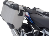 SW-MOTECH TRAX ADV 37-Liter Aluminum Case System for BMW R 1200/1250 R (2014-2024), Silver, KFT.07.573.70000/S