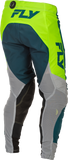 Fly Racing Lite Pants Grey, Lime, and Teal Size 36 – Lightweight Motorcycle Pants with Advanced Protection