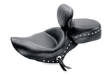 Mustang Motorcycle 3.3 Wide Stud Touring Solo Seat with Driver Backrest, Part Number 79439