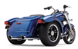 Cobra 6302 909 Twins 4-Inch Chrome Slip-On Mufflers for Harley-Davidson FLRT Freewheeler