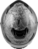 Fly Racing Sentinel Mech Full-Face Motorcycle Helmet, Black/White/Grey, Large, Part Number 73-8430L