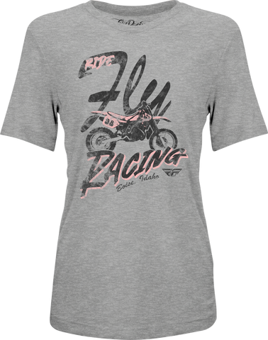 Fly Racing Women's Vintage Grey T-Shirt XL - Comfortable Contoured Fit