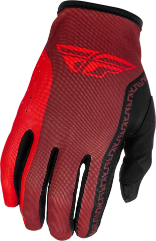 Fly Racing Lite Gloves Black/Red Medium – Lightweight Race Gloves with Touch Screen Compatibility