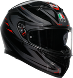 AGV K3 Syth Motorcycle Helmet Black/Red Medium – Part Number 2118381004-021-M