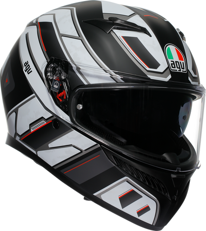 AGV K3 Helmet - Rivia - Matte Black/White - Medium 2118381004-019-M