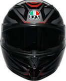 AGV K3 Syth Motorcycle Helmet Black/Red Medium – Part Number 2118381004-021-M