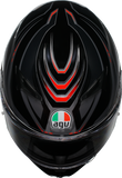 AGV K3 Syth Motorcycle Helmet Black/Red Medium – Part Number 2118381004-021-M