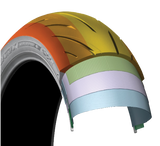 Bridgestone Battlax Hypersport S22 Front Motorcycle Tire 120/70ZR17 58W Radial TL, Part Number 12727