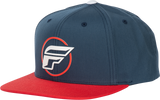 Fly Racing Fly Half Wing Hat Blue/Red - Adjustable Snapback with Curved Bill
