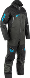 Fly Racing Incline Monosuit Black/Grey/Blue Medium - Waterproof and Breathable Motorcycle Suit