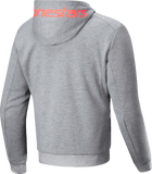 Alpinestars Chrome v2 Sport Motorcycle Hoodie Heather Gray/Red Fluo Medium 4200325-9199-M