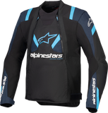 Alpinestars T-Stunt Air Motorcycle Jacket Black/Dark Blue/Blithe Blue, Medium – Part 3301825-1386-M