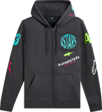 Alpinestars Variegate Zip Hoodie Gunmetal, Men's XL, Part Number 1215-53200-190-XL