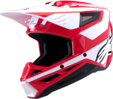 Alpinestars SM3 Heat Motocross Helmet, Gloss Red/White/Black, Small, Part 8301026-3126-S