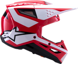 Alpinestars SM3 Heat Motocross Helmet, Gloss Red/White/Black, Small, Part 8301026-3126-S