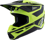Alpinestars SM3 Heat Motocross Helmet, Gloss Yellow Fluo/Black, XL, Part Number 8301026-5011-XL
