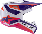 Alpinestars SM3 Heat Motocross Helmet, Gloss White/Purple/Pink, 2XL, Part 8301026-2052-XXL