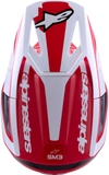 Alpinestars SM3 Heat Motorcycle Helmet, Gloss Red/White/Black, XL, Part 8301026-3126-XL
