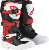 Alpinestars Youth Tech 3S Motorcycle Boots White/Black/Red, US 5, EU 38, Part Number 2014024-2030-5