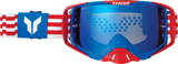 THOR Activate Patriot Goggles, Red/White/Blue with Blue Mirror Lens, Part Number 2601-3700