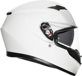 AGV K3 Motorcycle Helmet Mono White Medium – Part Number 2118381004-022-M