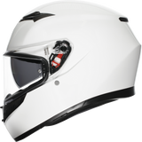 AGV K3 Motorcycle Helmet Mono White Medium – Part Number 2118381004-022-M