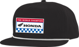 Honda Apparel Honda World Champ Hat, Black, High 5-Panel Snapback, LEM25-H49