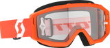 SCOTT Primal Goggle with Clear Works Lens, Orange/White, Small-Fit Model, Part Number 2785981362113