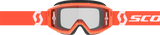 SCOTT Primal Goggle with Clear Works Lens, Orange/White, Small-Fit Model, Part Number 2785981362113