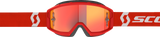 SCOTT Primal Red/White Goggle with Orange Chrome Works Lens, Model 2785971005280