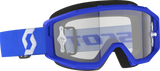 SCOTT Primal Blue and White Goggle with Clear Works Lens, Small-Fit Model, Part Number 2785981006113