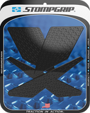 STOMPGRIP Icon Tank Grips, Black for Kawasaki KLX 2021–2025, Part Number 55-14-0089-1B