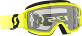 SCOTT Primal Yellow and Black Goggle with Clear Works Lens, Small-Fit Model, Part Number 2785981017113