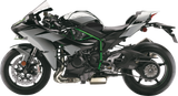 STOMPGRIP Icon Black Tank Grips for Kawasaki Ninja 2015–2025, Part Number 55-14-0108B