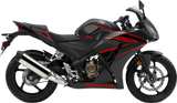 STOMPGRIP Icon Black Tank Grips for Honda CBR 2015–2022, Part Number 55-14-0100B